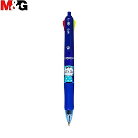 Bút bi 4 màu M&G - ABP803S6 xanh tím than