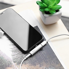 Mua Jack Chuyển Đổi Hoco LS21 Cho Tai Nghe + Sạc Điện Thoại 2 Cổng Cho IPhone7/8/Plus/X - Hàng chính hãng