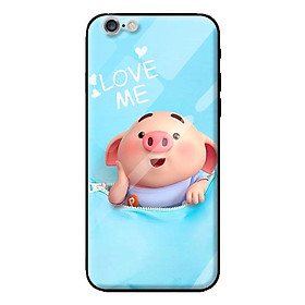 Ốp kính cho Iphone 6s mẫu LOVE HEO 1 - Hàng chính hãng