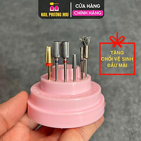 Combo 5 Đầu Mài Titan Đa Năng Mạ Vàng Tặng Chổi Vệ Sinh Đầu Mài phá gel Chuyên Dụng Làm Nail Cá Nhân Tại Nhà Và Tiệm Spa