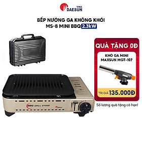 Mua Bếp Nướng Ga Maxsun MS-8 Mini BBQ - Công suất 2300W | Chống Dính - Thoát Dầu Mỡ Tự Động | Hàng Chính Hãng