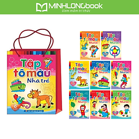 Sách Tập Tô Màu Nhà Trẻ ( Bộ Túi 8 Cuốn)