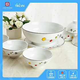 Mua Bộ đồ ăn 11 thứ hoa A04 sứ Long Phương AH259011 họa tiết hoa Cẩm Vi