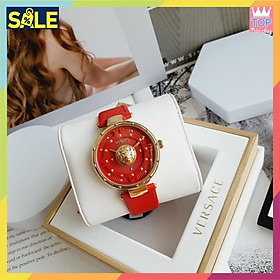 Đồng Hồ Nữ Dây Da Mầu Đỏ Versus Moscova Case 38mm Cá Tính