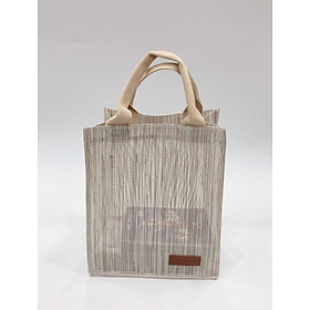 Túi shopping bag 03-Trắng xám-Small