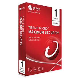 Phần Mềm Diệt Virus Trend Micro Maximum Security - 1PC 12 tháng - Hàng chính hãng