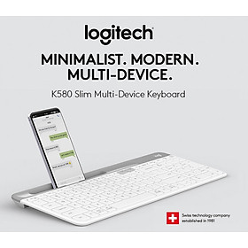 Bàn Phím Không Dây Bluetooth Logitech K580 - Hàng Chính Hãng - Màu Trắng
