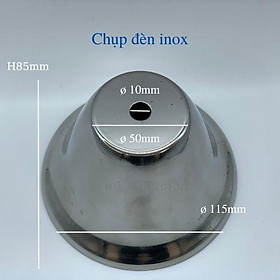 Chụp đèn inox ø115 ø180 ø200, chụp đèn bàn, chụp đèn treo thả inox