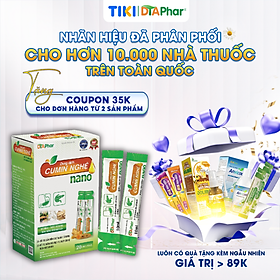 Dung dịch uống CUMIN NGHỆ NANO giảm nhanh đau rát ợ hơi ợ chua trào ngược dạ dày Hộp 20 gói x 10ml Tâm An Pharma
