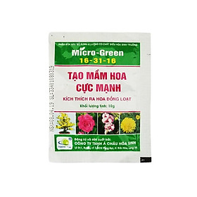 Mua Phân bón có chất điều hòa sinh trưởng Micro Green 16-31-16 kích ra hoa đồng loạt  tạo mầm hoa cực mạnh  bật nhiều nụ  trổ nhiều bông gói 10g