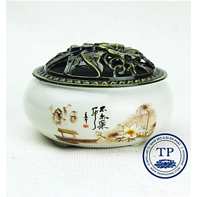 Mua LƯ XÔNG TRẦM BẰNG GỐM SỨ TRẮNG( TẶNG KÈM 1 NỤ TRẦM ) TM121243