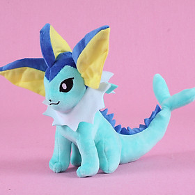 Gấu Bông Pokemon - Eevee Vaporeon Hệ Nước (50 Cm) Gb198 (Tặng 1 Móc Khóa Dây Da Pu Đính Đá Lấp Lánh)