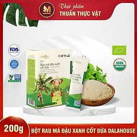 Bột Rau Má Đậu Xanh Cốt Dừa Dalahouse 200g, Thức Uống Mát Lành