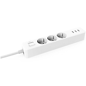 Ổ Cắm Điện Thông Minh Xiaomi Mi Power Strip (3 ổ cắm, 3 USB) NRB4030GL - Hàng Chính Hãng