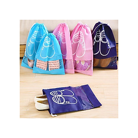 Mua Combo 10 túi đựng giày HR có dây rút tiện lợi (Tặng kèm găng tay lau giày)