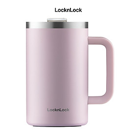 Ca giữ nhiệt Flat Table Mug LocknLock LHC4320 - Dung tích 730ml - Tay cầm thoải mái - Miệng ca rộng - Nắp trong suốt - Tím