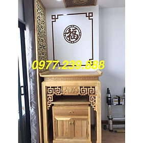 bàn thờ gỗ sồi 127cm