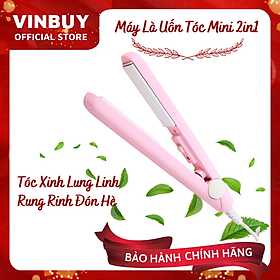 Máy Uốn, Duỗi, Ép Tóc Mini Cao Cấp – Máy Uốn Ép Là Tóc Đa Năng 2 trong 1 Tiện Lợi, Bàn Kẹp To An Toàn Dễ Dàng Sử Dụng (Tự Chọn Màu Sắc) – Hàng Chính Hãng VinBuy