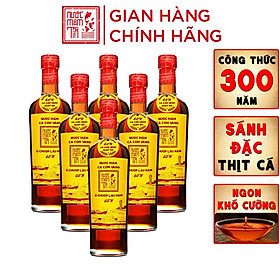 Đặc Sản Phan Thiết - [Thùng 6 Cá Vàng - 60N - 500Ml] Nước Mắm Tĩn Cá Cơm Vàng Ruột Đỏ Độ Đạm 60N Chai Thuỷ Tinh 500Ml Nước Mắm Truyền Thống