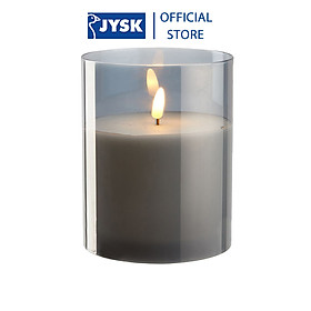 Nến điện | JYSK Spektrolit | Paraffin/thủy tinh | trắng | DK12xC15cm