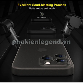 Ốp nhám siêu mỏng 0.3mm cho iPhone 16 Pro Max / 16 Pro /16 Plus / iphone16 hiệu Memumi, mặt lưng chống trượt, chống bám bẩn - hàng nhập khẩu - iPhone 16 - Mầu đen