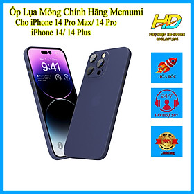 Ốp Lưng Siêu Mỏng Dành Cho iPhone 14 Pro Max / 14 Pro / 14 Plus / 14 Chính Hãng Memumi Không Bám Vân Tay, Bảo Vệ Camera - Hàng Chính Hãng