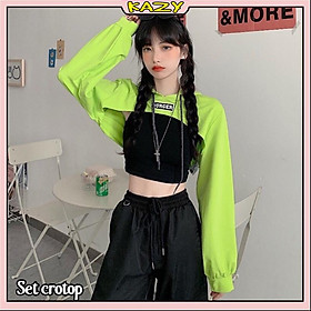 Set áo siêu cá tính cool ngầu áo ba lỗ kèm áo ngoài thêu KAZY STORE A025