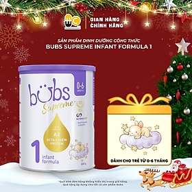 Sản phẩm dinh dưỡng công thức dành cho trẻ từ 0-6 tháng tuổi: Bubs Supreme Infant Formula 1