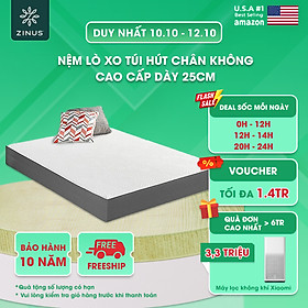 Nệm foam cuộn hút chân không cao cấp Zinus - Memory Foam Mattress 25cm