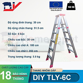 Mua Thang nhôm gấp chữ A 1.8m DIY TLY-6C