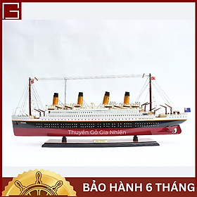 Mua (Giá xưởng/Ảnh thật) Mô Hình Thuyền Gỗ Phong Thủy Gia Nhiên  Thuyền Du Lịch Gỗ RMS TITANIC  Có Đèn  Dài 60cm  Cao Cấp Loại 1