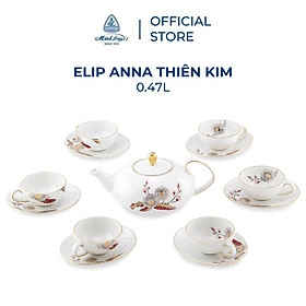 Bộ trà cao cấp Minh Long 0.47 L - Anna Elip - Thiên Kim