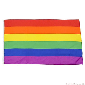 90x150cm Rainbow Flag Decorative Banner Polyester Colorful Lesbian Gay Parade Banners LGBT Pride Flag for Parade Home Decoration