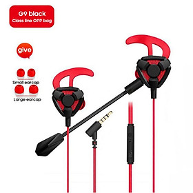 Tai nghe chơi game có điều khiển micrô kép Tai nghe đa năng cho điện thoại di động PC Máy tính CS Games Tai nghe có dây khử tiếng ồn Màu sắc: Đỏ G9
