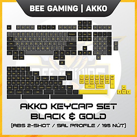 Mua Bộ keycap chính hãng AKKO – Black & Gold (ABS Double-Shot / SAL profile / 195 nút)