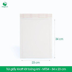 MTS4 - 34x23 cm (A4 size) - Combo 25 Túi giấy Kraft bọc xốp hơi thay hộp carton