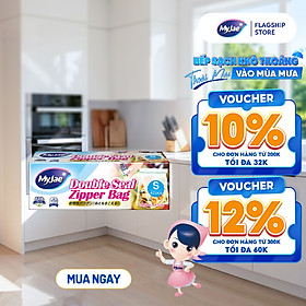(Chọn Size) Túi Zip PE Trong Suốt 2 Đường Kéo MyJae, Túi Bọc Đồ Ăn, Rau Củ Bảo Quản Trong Tủ Lạnh