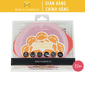 Bát tập ăn silicon có nắp và đế hút chân không chống đổ cho bé Marcus & Marcus, từ 12 tháng