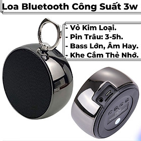 Loa Bluetooth Mini Nghe Nhạc Công Suất Lớn, Bass Mạnh, Có Khe Cắm Thẻ Nhớ