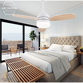 Mua Quạt Trần Gỗ 3 Cánh QT-10632 Phong Cách Bắc Âu Tích Hợp Đèn Chiếu Sáng - 3 Chế Độ Ánh Sáng - Điều Khiển Từ Xa - Có Video