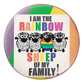 Gối tròn I'am the Rainbow Sheep - GODT004