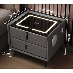 Mua TỦ ĐẦU GIƯỜNG TAB ĐẦU GIƯỜNG SMARTHOME LEATHER ITALY - hàng cao cấp - trang trí phòng ngủ ️Hanrui Offical️