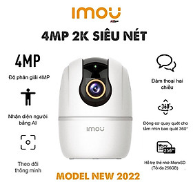 CAMERA WIFI IMOU IPC A42P IMOU 4M 2K SIÊU NÉT, ĐÀM THOẠI 2 CHIỀU, XOAY 360 ĐỘ - HÀNG CHÍNH HÃNG - imou A42P  thẻ 64Gb