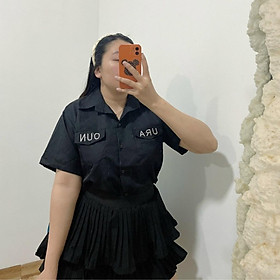 Áo sơ mi tay ngắn nắp chữ Bigsize ngoại cỡ 60-95kg NAP CHU