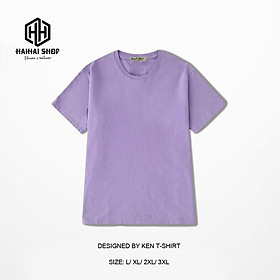 Áo Thun Trơn Phom Rộng, Phong Cách Hàn Quốc Cho Nam và Nữ, Vải TC 75% Cotton Dày Mịn Đẹp, Ken T-Shirt