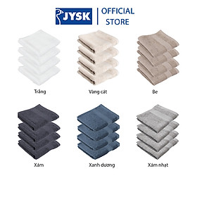 Mua Combo 4 khăn mặt cotton | JYSK Karlstad | cùng màu kích thước | 28x30cm