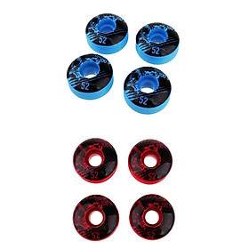 8pcs PU Skateboard Wheels Replacement  Red Blue