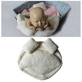 Baby Photography Props Basket Filler Mat Newborn Photo Shoot Baskets Filler Posing Stuffer Background Blanket Infant Posing Accessory