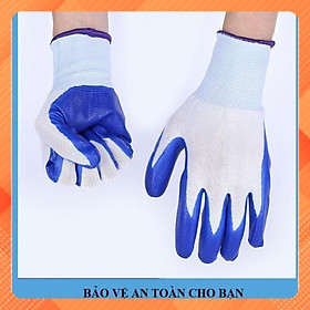 Mua Găng tay bảo hộ lao động phủ sơn xanh dùng sản xuất linh kiện  bán dẫn  phòng sạch  xây dựng  cơ khí  làm vườn