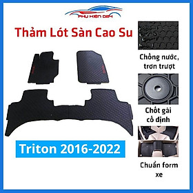 Lót sàn ô tô cao su Triton 2016-2017-2018-2019-2020-2021-2022 không mùi chống trơn trượt